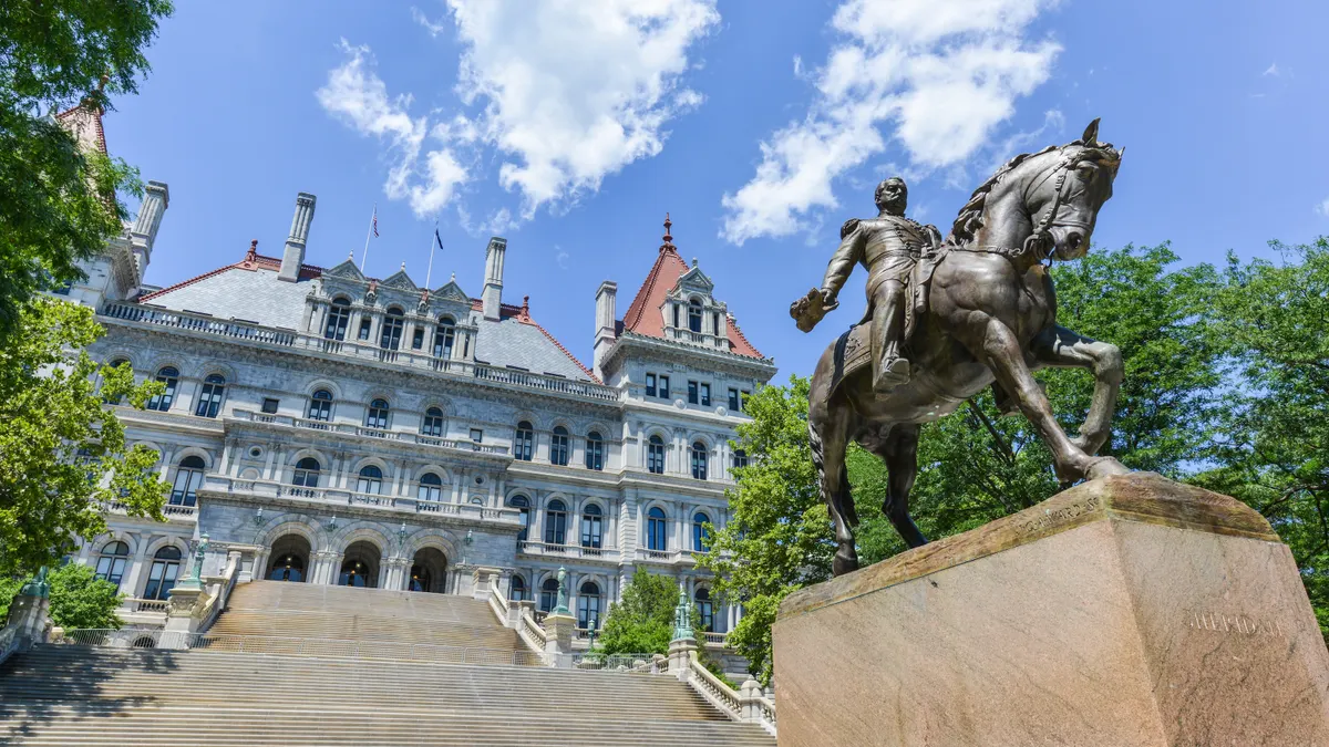 The New York State Capitol Building in Albany, New York