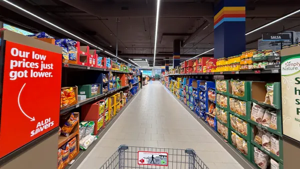 Interior of a grocery store.