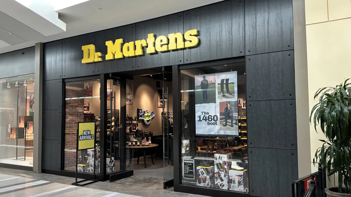 A Dr. Martens storefront in a mall.