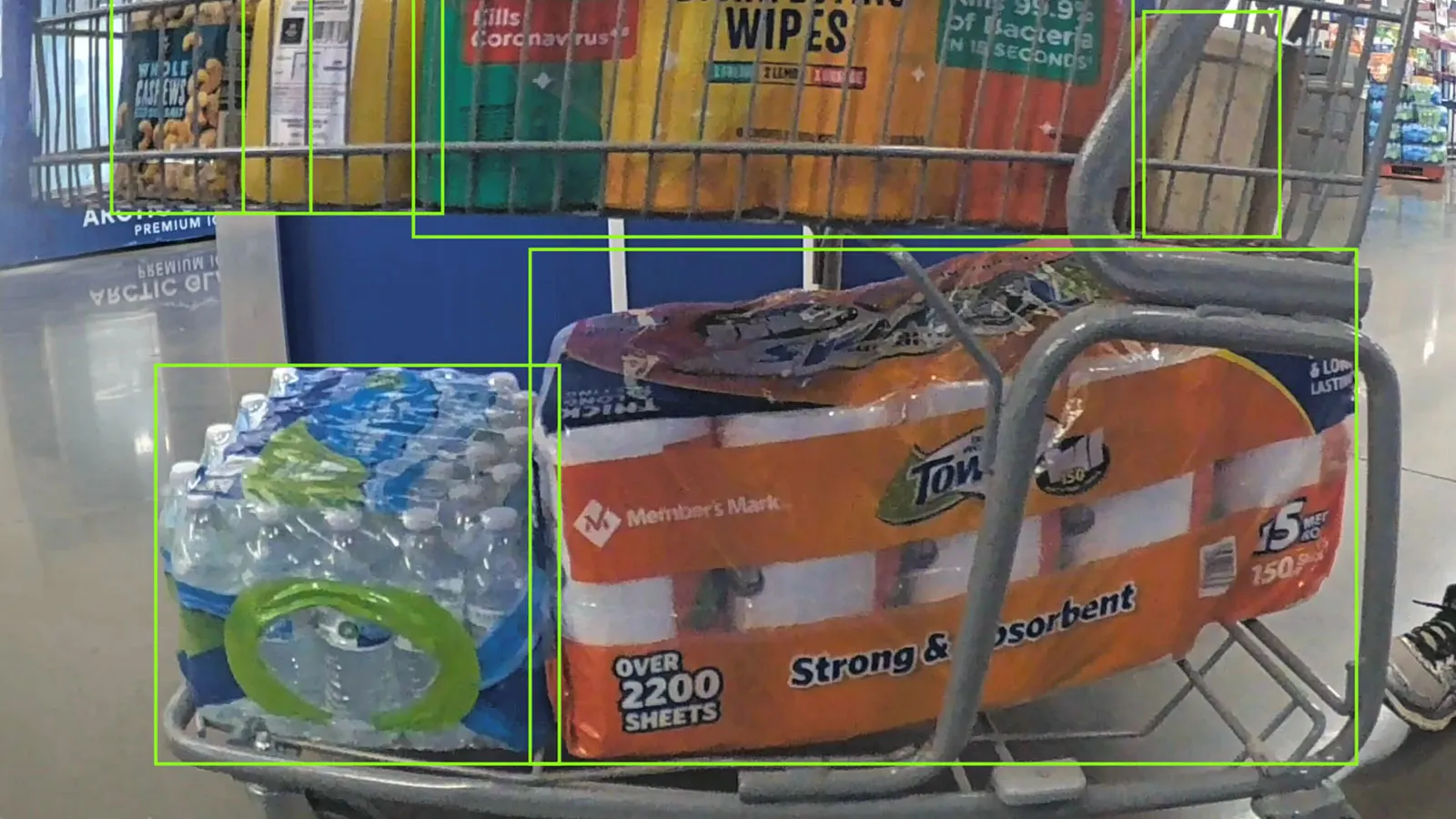 This screenshot provided by Sam's Club demonstrates how the AI-based cart scanning technology identifies merchandise.